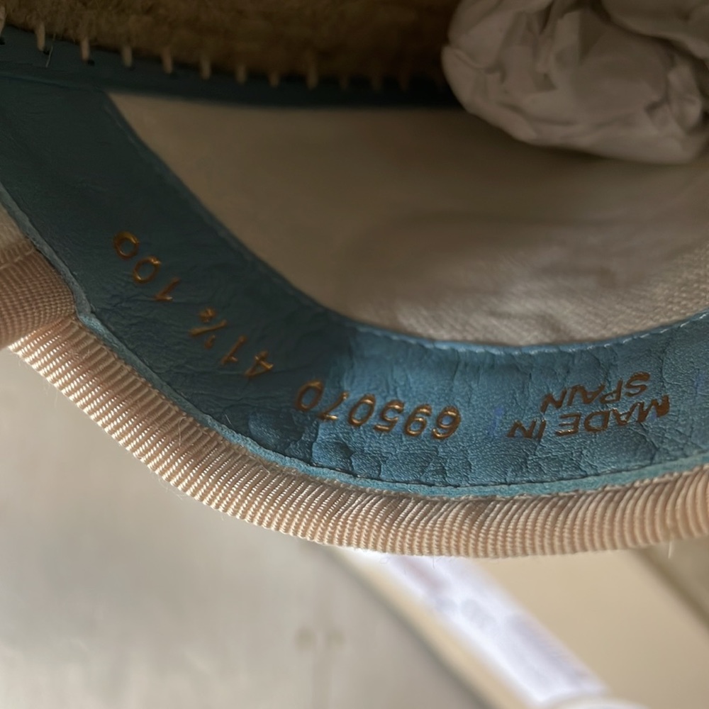 Gucci blue terrycloth fabric espadrilles flats sz 41.5 - Picture 12 of 14